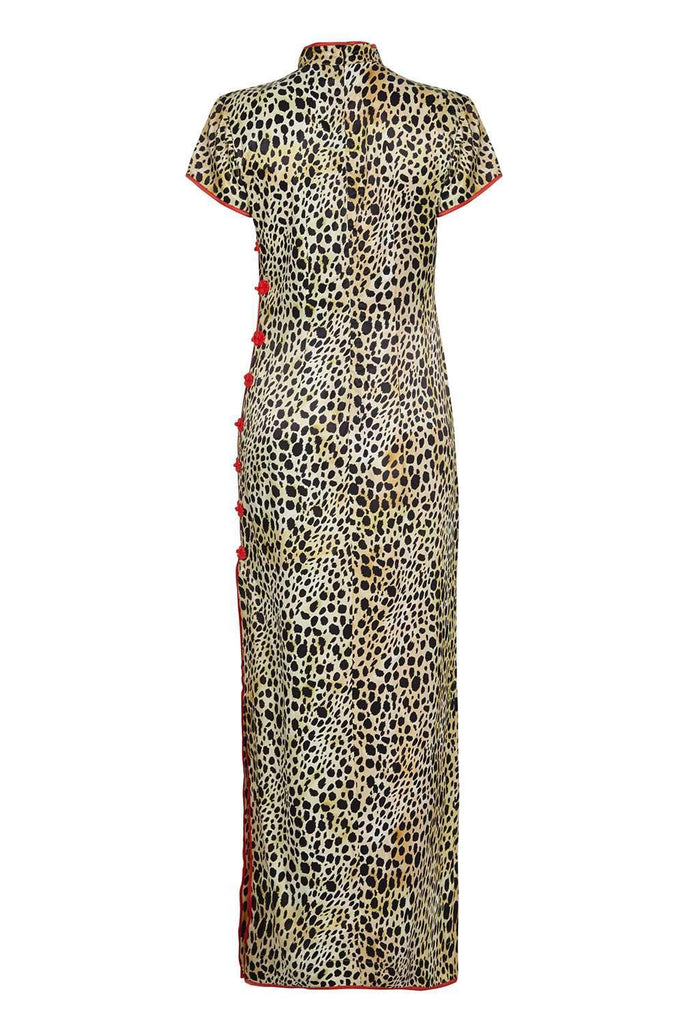 Suki Long Dress Leopard back