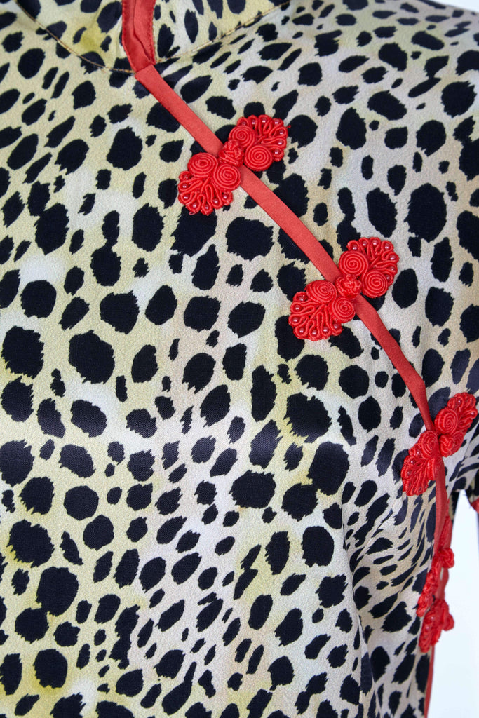 Suki Long Dress Leopard detail