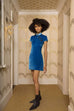 Suki Short Dress Teal Velvet
