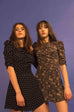 Bambi Gold Feather Print Dress Product Shot Lookbook
