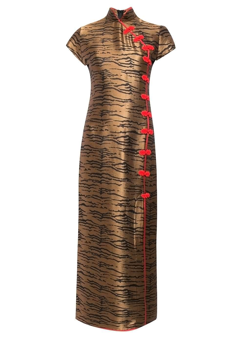 long tiger dress Maxi Dress in Tiger XS