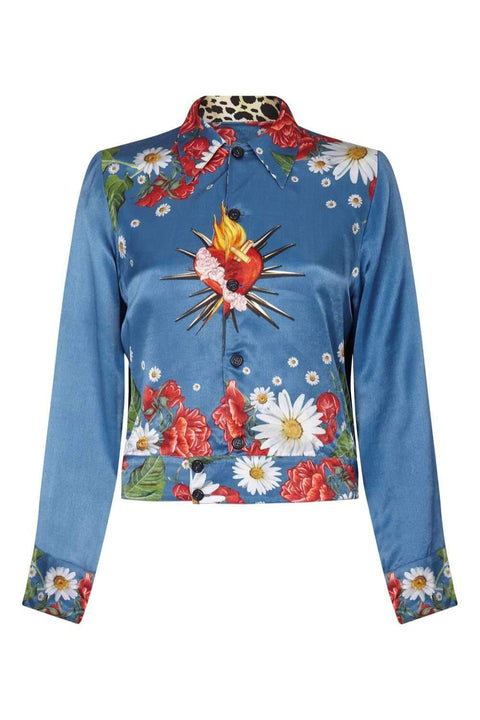 Valentine Reversible Jacket in Sacred Heart / Leopard